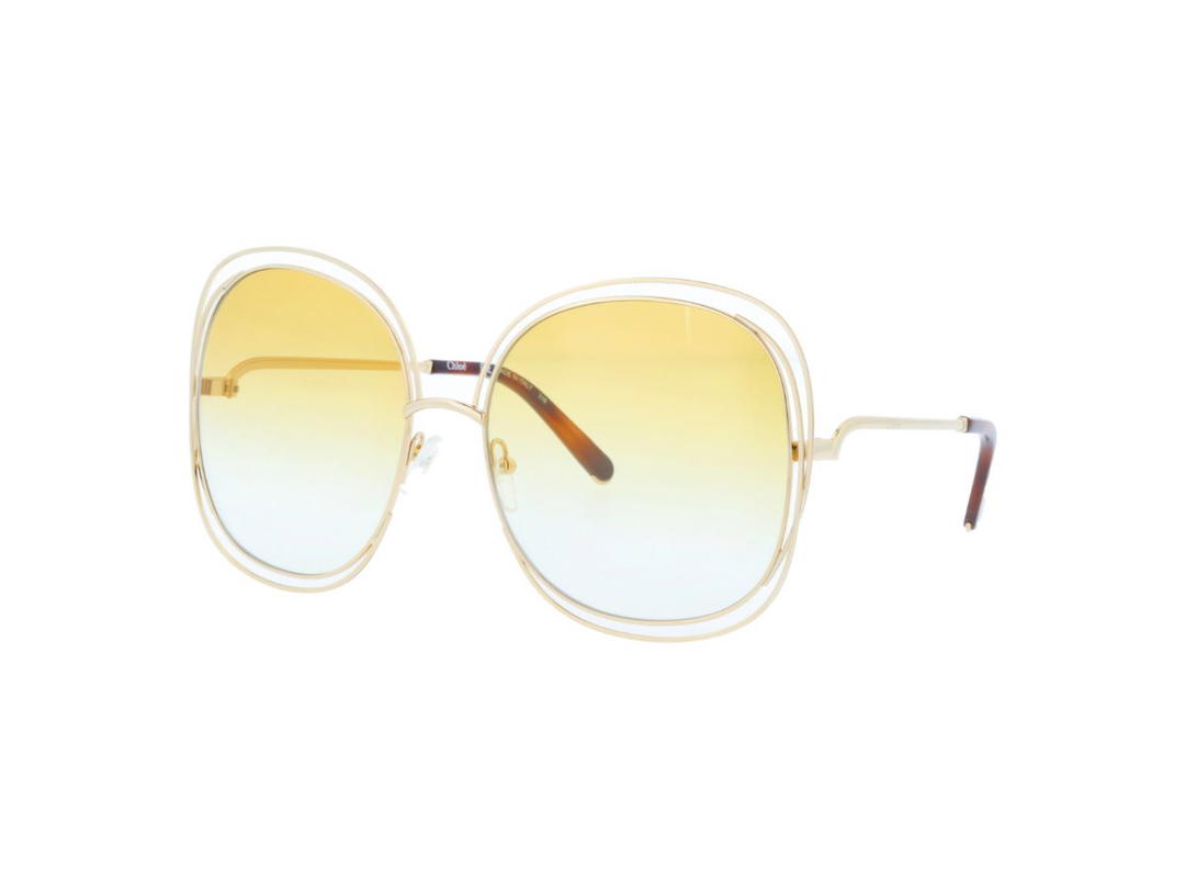 Chloé Chloé CE126S Carlina Sunglasses In Gold Frame With Yellow Gradient Lenses