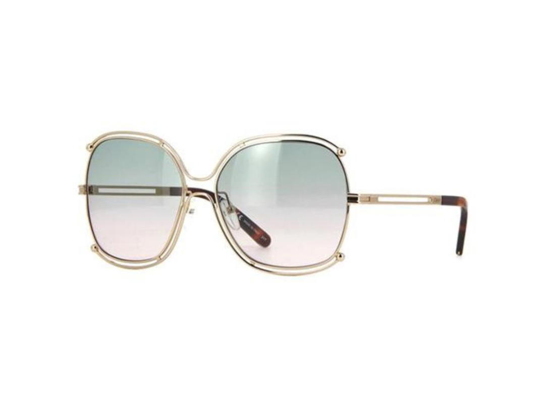 Chloé Chloé CE129S Isidora Sunglasses In Gold Frame With Green-Rose Gradient Lenses