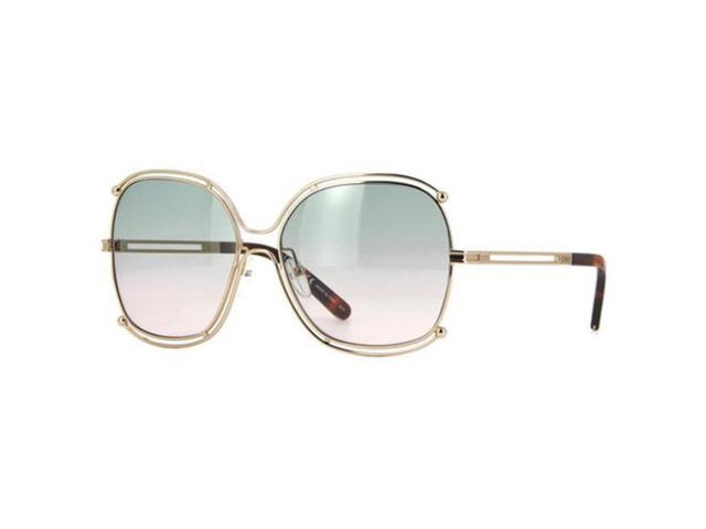 Chloé Chloé CE129S Isidora Sunglasses In Gold Frame With Green-Rose Gradient Lenses - view 1