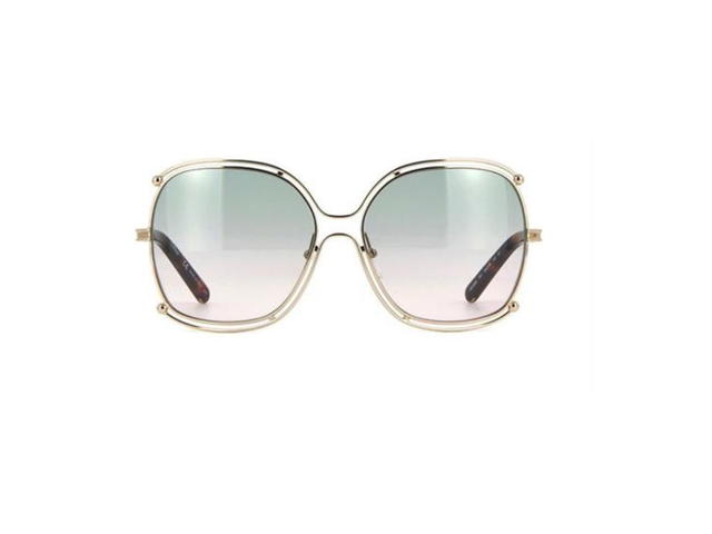 Chloé Chloé CE129S Isidora Sunglasses In Gold Frame With Green-Rose Gradient Lenses - view 2