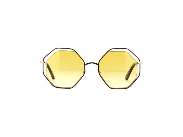 Chloé Chloé CE132S Poppy Sunglasses In Havana And Gold Frame With Yellow Gradient Lenses - view 2