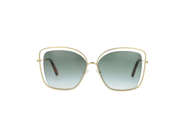 Chloé Chloé CE133S Poppy Cat-Eye Sunglasses In Gold Frame With Green Gradient Lenses - view 2