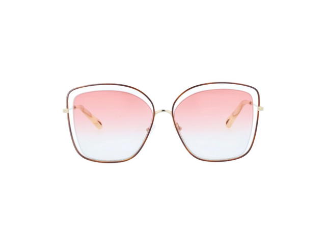 Chloé Chloé CE133S Poppy Cat-Eye Sunglasses In Havana Frame With Peach Gradient Lenses - view 2