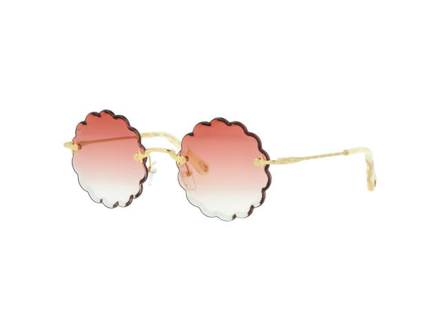 Chloé Chloé CE142S Sunglasses In Gold Frame With Coral Gradient Lenses - view 1