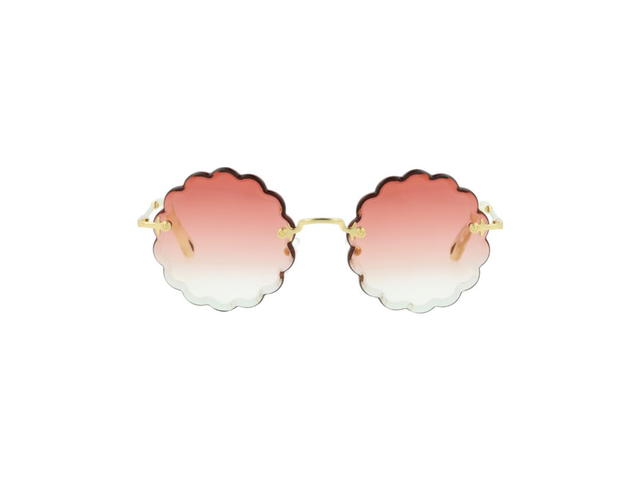 Chloé Chloé CE142S Sunglasses In Gold Frame With Coral Gradient Lenses - view 2