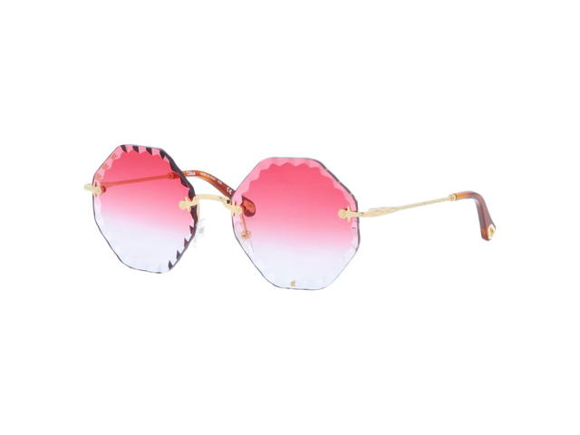 Chloé Chloé CE143S Rosie Sunglasses In Gold Frame With Coral Gradient Lenses - view 1