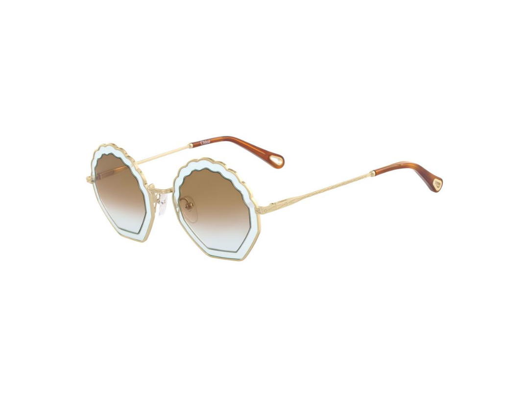 Chloé Chloé CE147S Sunglasses In Gold Frame With Brown Gradient Lenses