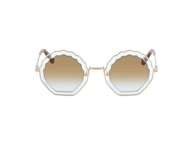 Chloé Chloé CE147S Sunglasses In Gold Frame With Brown Gradient Lenses - view 2