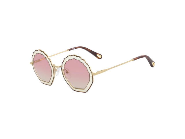 Chloé Chloé CE147S Sunglasses In Gold Frame With Pink Gradient Lenses - view 1