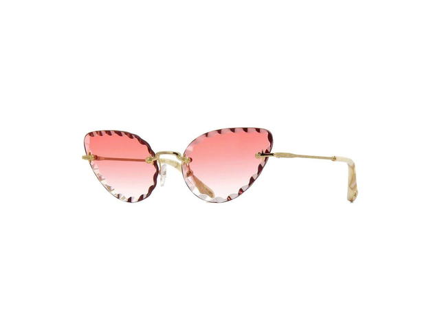 Chloé Chloé CE157S Rosie Sunglasses  In Gold Frame With Red Gradient Lenses - view 1
