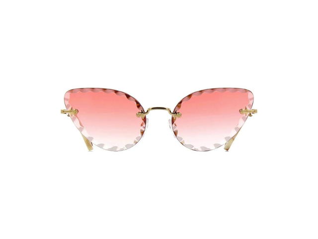 Chloé Chloé CE157S Rosie Sunglasses  In Gold Frame With Red Gradient Lenses - view 2