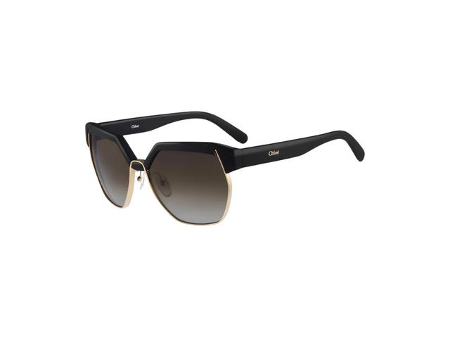 Chloé Chloé CE665S Dafne Sunglasses In Black-Gold Frame With Grey Gradient Lenses - view 1