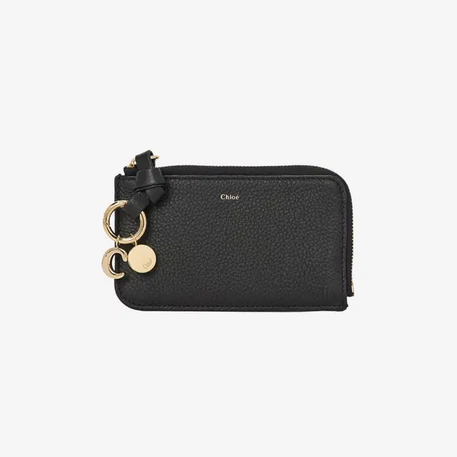 Chloé Chloe Alphabet Small Coin Purse with Card Holder Black - view 1