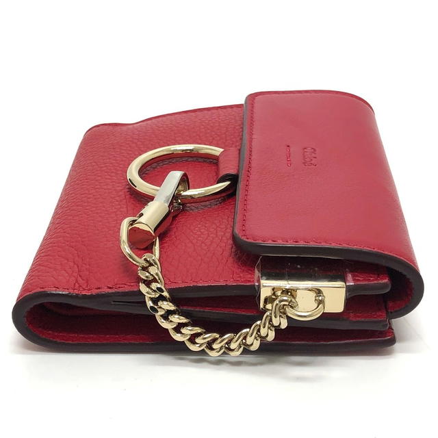 Chloé Chloe chain compact wallet  Folded wallet Leather Red - view 4