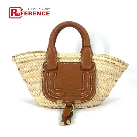 Buy Chloe Hand Bag MARCIE Basket bag Tote Bag straw / Leather Beige/Brown at Sasom – Authentic and Ready to Ship