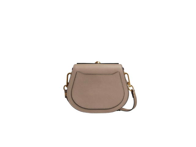 Chloé Chloé Small Nile Bracelet Bag In Smooth & Suede Calfskin With With Gold Hardware Motty Grey - view 2