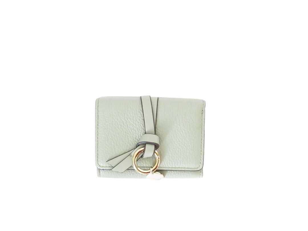 Chloé Chloé Alphabet Mini Trifold Compact Wallet Green