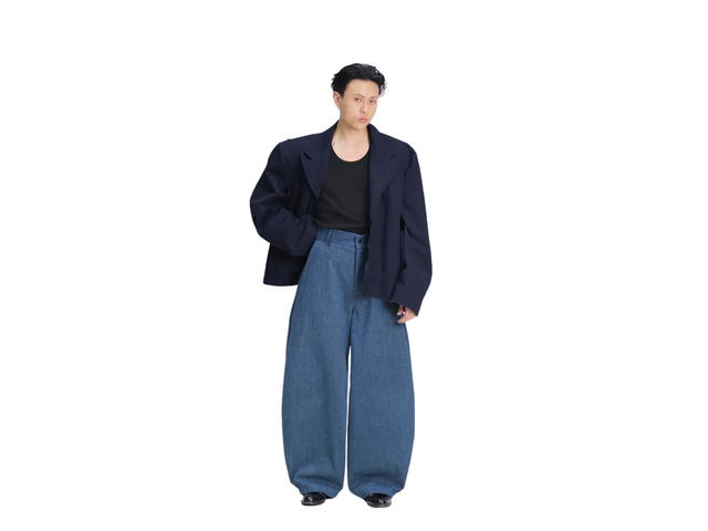 Chonna Chonna Washed Baggy Jeans Navy - view 4