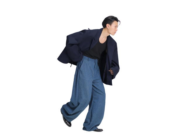 Chonna Chonna Washed Baggy Jeans Navy - view 6