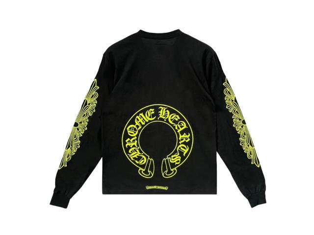 Chrome Hearts Chrome Hearts Neon Yellow Horseshoe Long Sleeve Tee Neon Yellow - view 2
