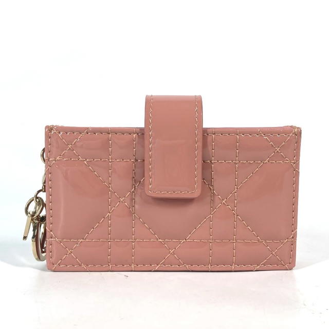 Dior CHRISTIAN DIOR Cannage Lady Dior card holder case accordion enamel Card Case - view 2