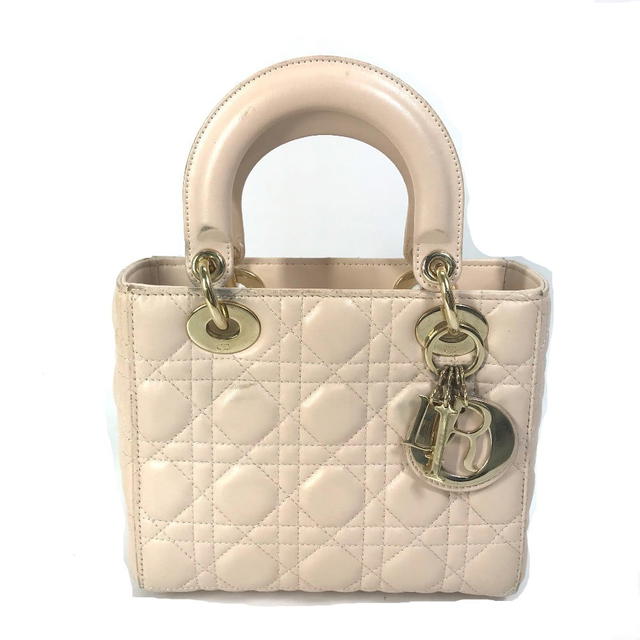 Dior CHRISTIAN DIOR Lady Dior Mini 2WAY Hand Bag Leather Beige - view 2