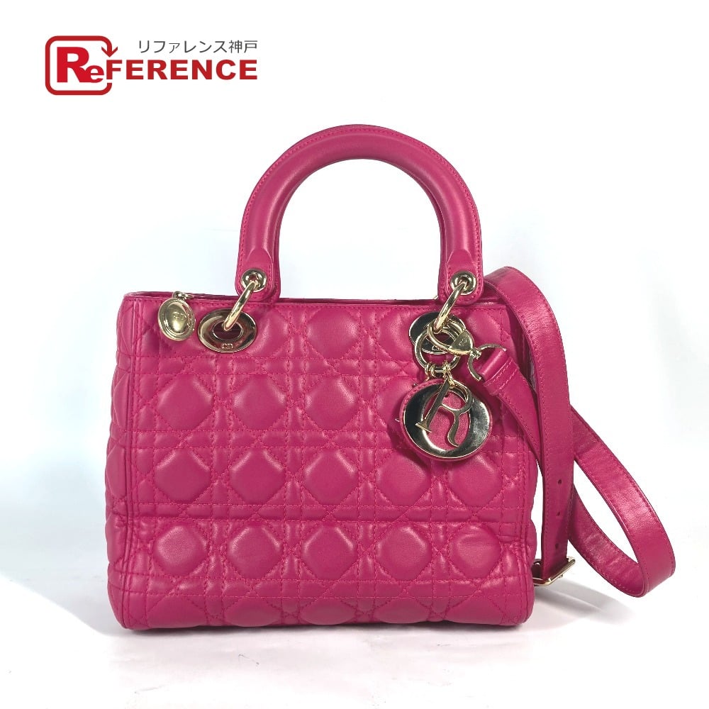 Dior CHRISTIAN DIOR Lady dior Tote Bag Shoulder Bag 2WAY Bag Hand Bag