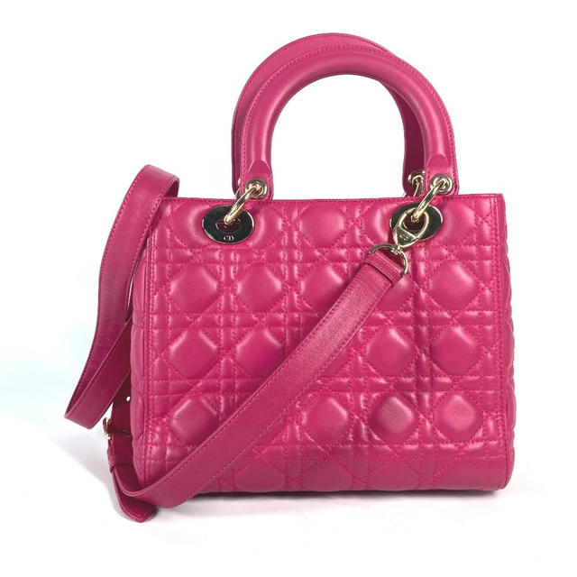 Dior CHRISTIAN DIOR Lady dior Tote Bag Shoulder Bag 2WAY Bag Hand Bag - view 3