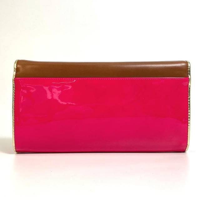 Christian Louboutin CHRISTIAN LOUBOUTIN 1120586 Bicolor Riviera Clutch Bag Hand Bag Brown/Pink - view 2