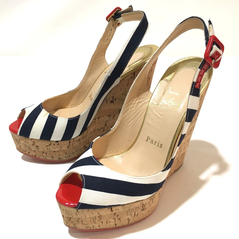Christian Louboutin CHRISTIAN LOUBOUTIN 140 UNE PLUME SLING Strap Sandals Heel 1140088