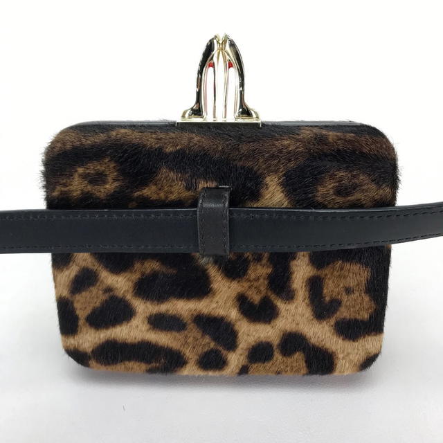 Christian Louboutin CHRISTIAN LOUBOUTIN 3110421 Leopard Waist Pouch Belt Bag Hip Bag Brown - view 2