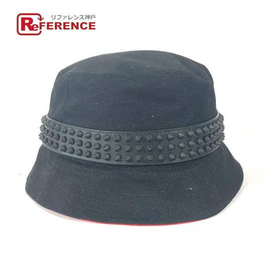 Buy Christian Louboutin 3235326 Studs BOBINO bucket hat bob hat cotton Black Unused at Sasom – Authentic and Ready to Ship