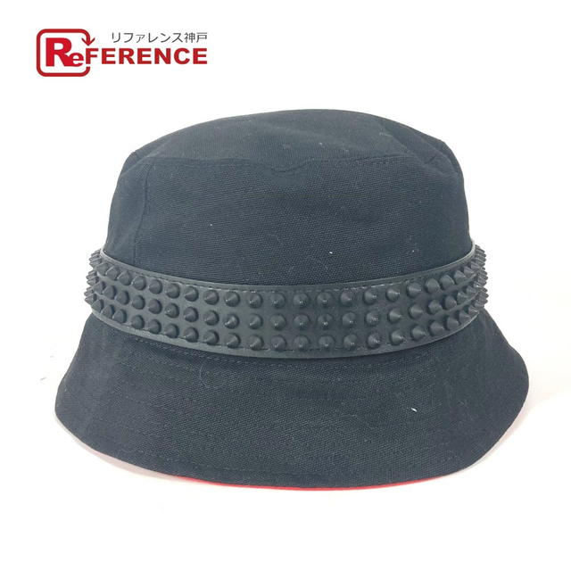 Christian Louboutin Christian Louboutin 3235326 Studs BOBINO bucket hat bob hat cotton Black Unused - view 1