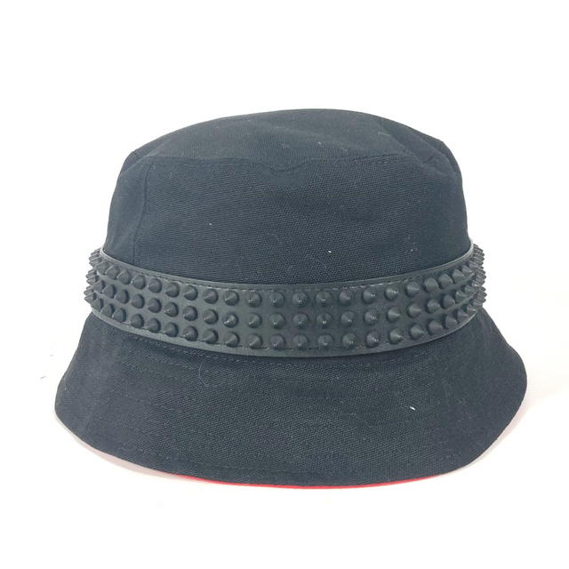 Christian Louboutin Christian Louboutin 3235326 Studs BOBINO bucket hat bob hat cotton Black Unused - view 2