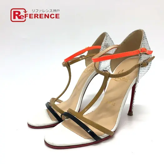 Buy Christian Louboutin Ankle Strap Shoes High Heels pumps Leather Multicolore at Sasom – Authentic and Ready to Ship