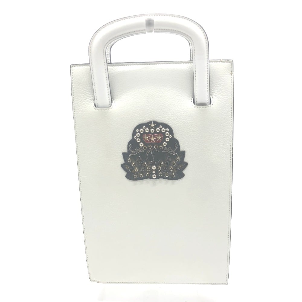 Christian Louboutin Christian Louboutin emblem trick truck 2WAY Clutch bag Tote Bag White/Red