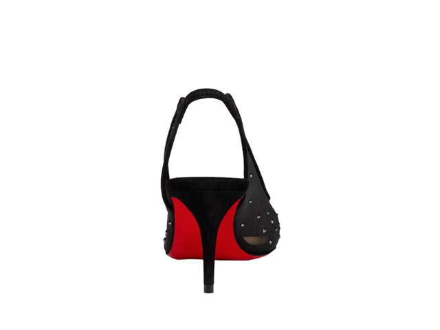 Christian Louboutin Christian Louboutin Follies Strass Sling 70 MM Black Jet Hem - view 3