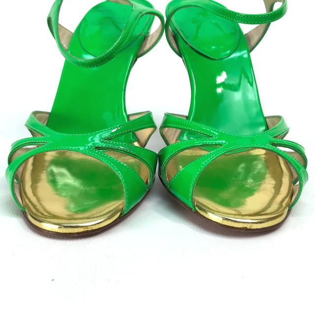 Christian Louboutin Christian Louboutin Heel strap Sandals Women's shoes enamel Green 35 - view 2