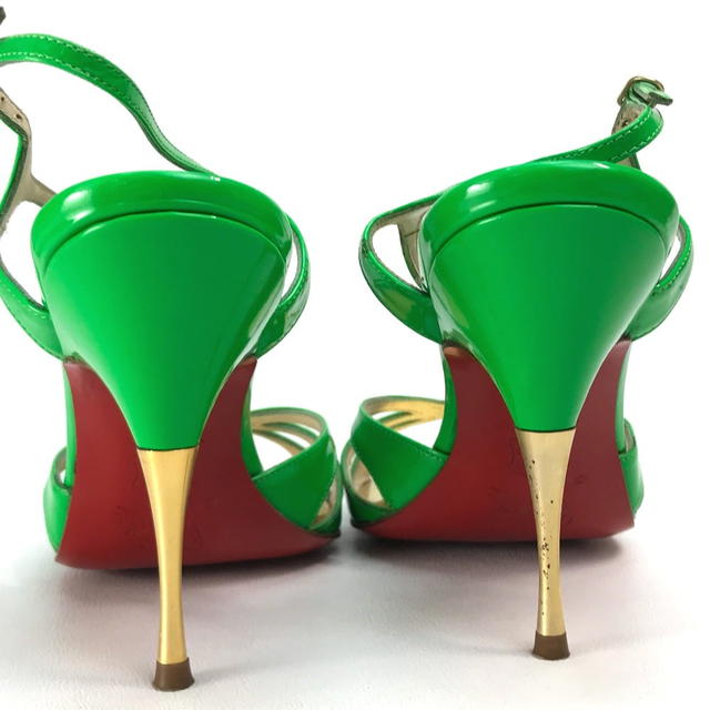 Christian Louboutin Christian Louboutin Heel strap Sandals Women's shoes enamel Green 35 - view 3