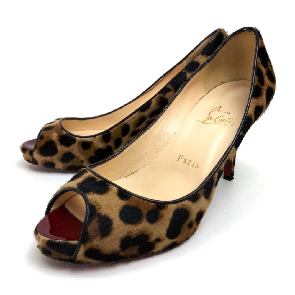 Christian Louboutin CHRISTIAN LOUBOUTIN Leopard Open to Heel pumps Brown Pony-Hair