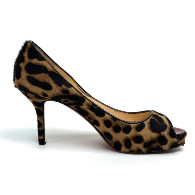 Christian Louboutin CHRISTIAN LOUBOUTIN Leopard Open to Heel pumps Brown Pony-Hair - view 3