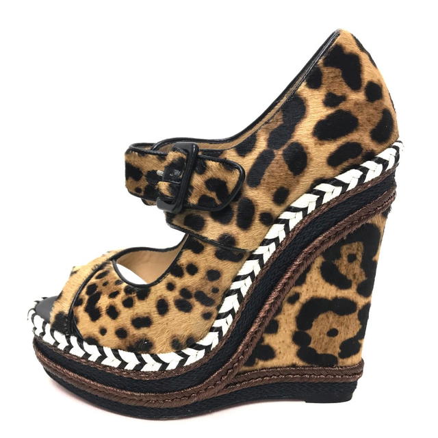 Christian Louboutin CHRISTIAN LOUBOUTIN Leopard Wedge sole Heels Brown Pony-Hair - view 2