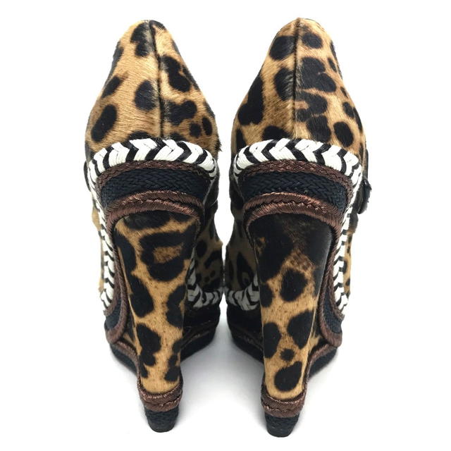Christian Louboutin CHRISTIAN LOUBOUTIN Leopard Wedge sole Heels Brown Pony-Hair - view 3