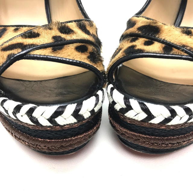 Christian Louboutin CHRISTIAN LOUBOUTIN Leopard Wedge sole Heels Brown Pony-Hair - view 4