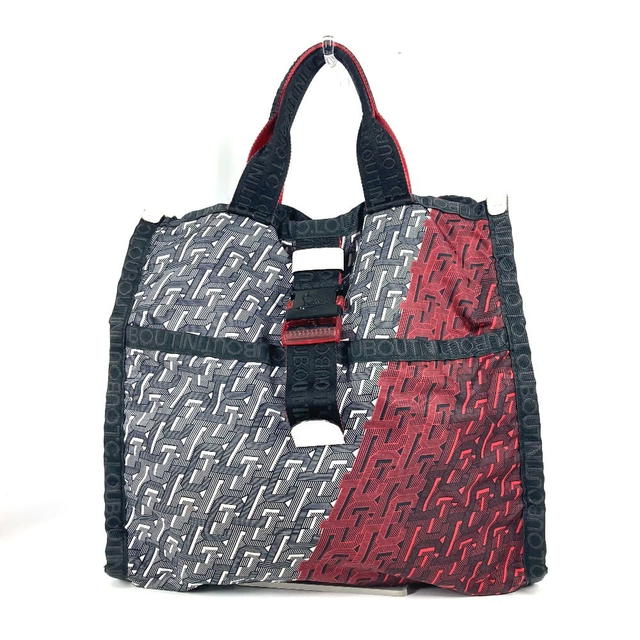 Christian Louboutin Christian Louboutin logo 2WAY Hand Bag Tote Bag Shoulder Bag Red/Black x White - view 2