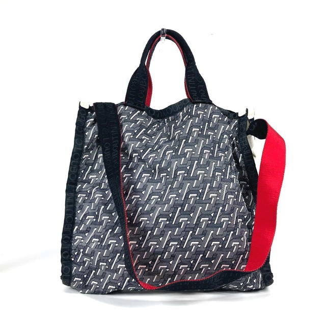 Christian Louboutin Christian Louboutin logo 2WAY Hand Bag Tote Bag Shoulder Bag Red/Black x White - view 3