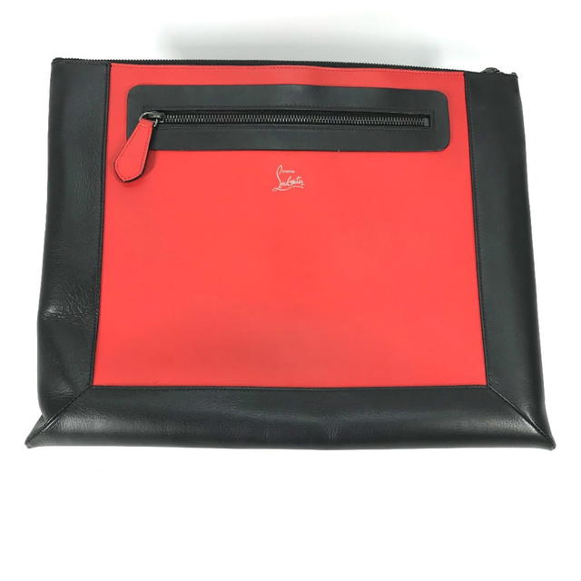 Christian Louboutin Christian Louboutin logo bag Clutch bag Leather Black/Red - view 2