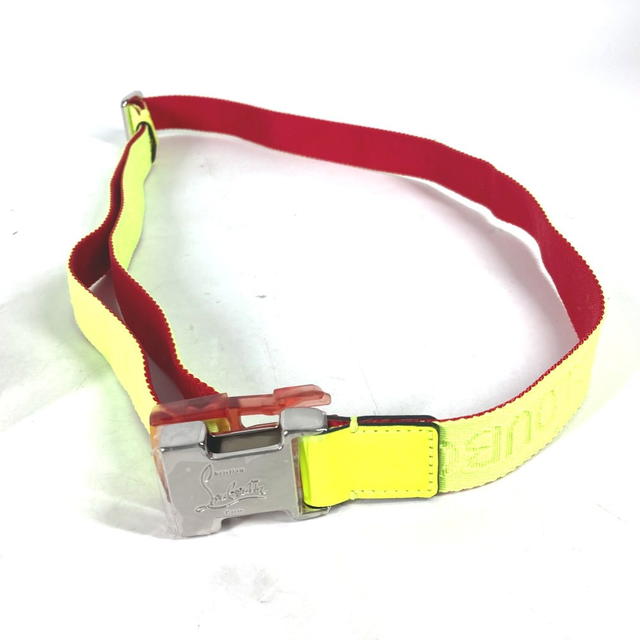 Christian Louboutin Christian Louboutin logo Buckle Accessories belt Canvas yellow Unused - view 2