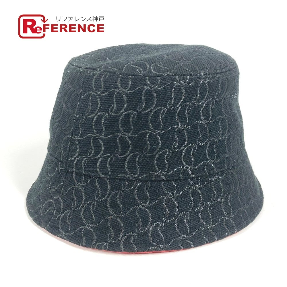 Christian Louboutin Christian Louboutin Logo CL bucket hat bob hat cotton Black/Red Unused