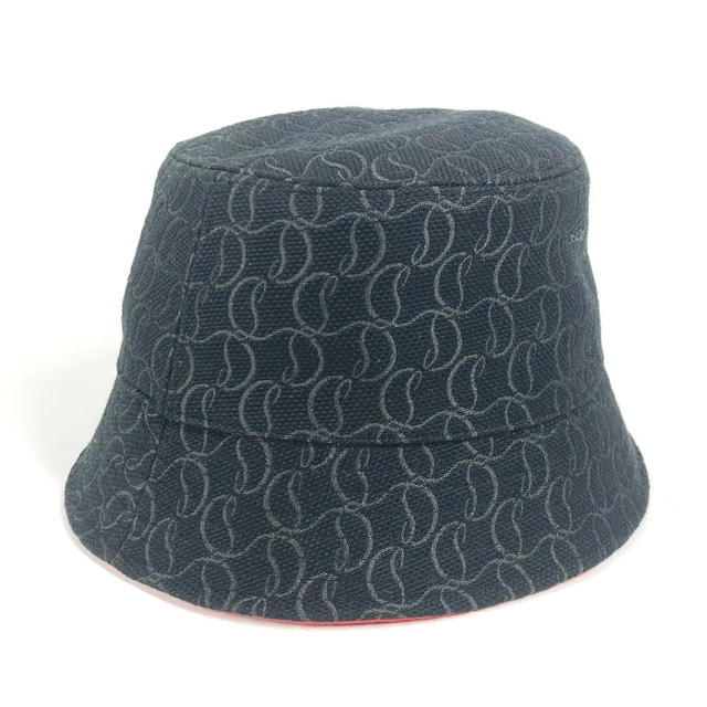 Christian Louboutin Christian Louboutin Logo CL bucket hat bob hat cotton Black/Red Unused - view 2